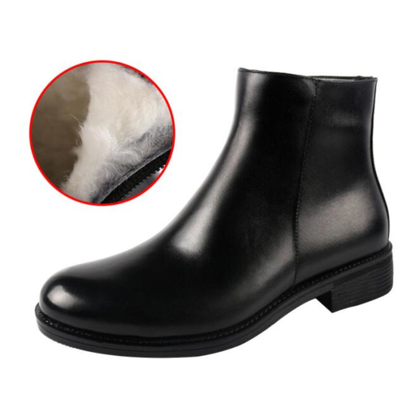 Large Size Men Boots Genuine Leather Zipper Designer Wool Shoes Man Keep Warm Boot Male Dress Formal Shoe, Black long fur plush
Large Size Men Boots Genuine Leather Zipper Designer Wool Shoes Man Keep Warm Boot Male Dress Formal Shoe, Black long fur plush
