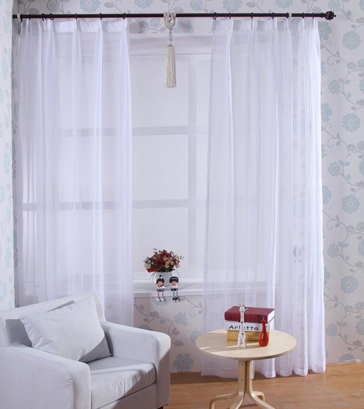 White Sheer Curtain Window Decoration High Thread Modern Voile Drapes Panel Luxurious Solid Color Tulle Curtains (Single panel
White Sheer Curtain Window Decoration High Thread Modern Voile Drapes Panel Luxurious Solid Color Tulle Curtains (Single panel