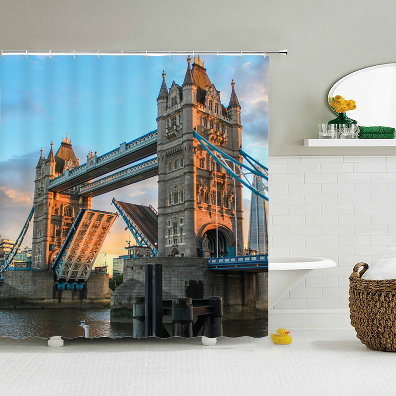 European landscape Tower Bridge Bridge Shower Curtain 3d Printed Bath Curtains Waterproof Bathroom Moisture-proof Bath Curtains
European landscape Tower Bridge Bridge Shower Curtain 3d Printed Bath Curtains Waterproof Bathroom Moisture-proof Bath Curtains