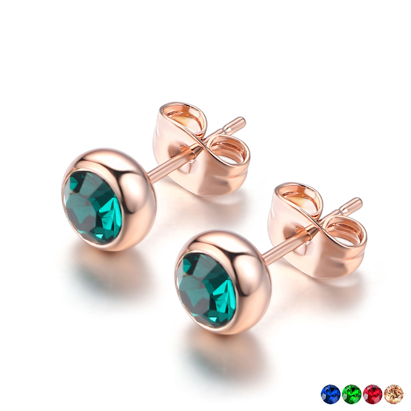 Simple Classic Cubic Zirconia Rose Gold Color Stud Earrings HotSale Round Austrian Crystal Fashion Jewelry For Women E270M
Simple Classic Cubic Zirconia Rose Gold Color Stud Earrings HotSale Round Austrian Crystal Fashion Jewelry For Women E270M