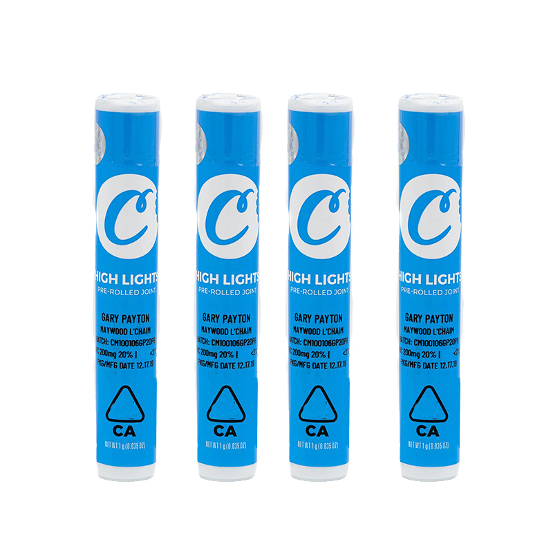 Cookies pre roll blunt joints tube with sticker label king size pre roll tube 3.5gram
Cookies pre roll blunt joints tube with sticker label king size pre roll tube 3.5gram
