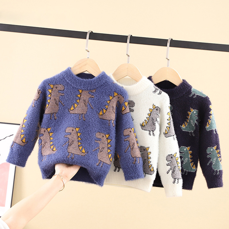 2020 New winter children cartoon sweater Imitation mink dinosaur pattern Boys pullover autumn baby Girls sweater top coat 1-6y
2020 New winter children cartoon sweater Imitation mink dinosaur pattern Boys pullover autumn baby Girls sweater top coat 1-6y