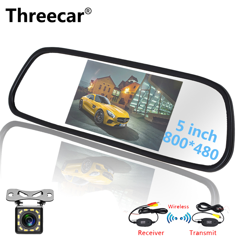 Threecar Wireless 5" Car Rear Rearview Mirror Monitor Camera CCD Video Auto Parking Assistance LED Night Vision Reversing Camera
Threecar Wireless 5" Car Rear Rearview Mirror Monitor Camera CCD Video Auto Parking Assistance LED Night Vision Reversing Camera