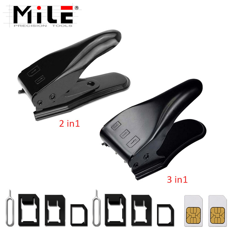 

mile 2 in1 / 3 in1 Micro SIM to Nano Mano Sim Card Cutter For 7 6 6S Plus 5S 5 5C SE / Samsung & Eject Pin Key
