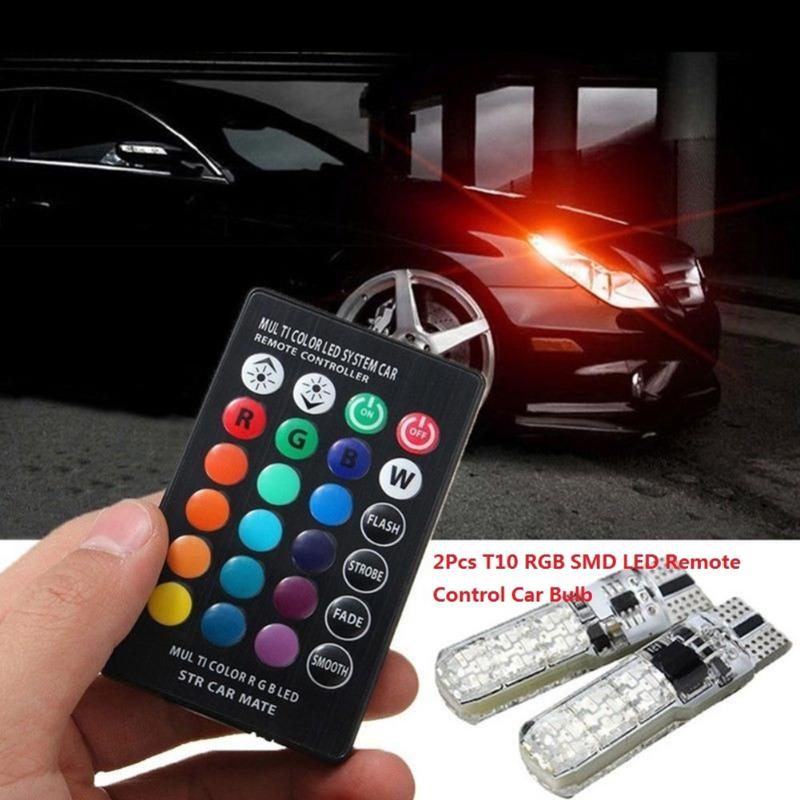 RGB T10 W5W Led 6SMD Car Dome Reading Light Automobiles Wedge Lamp RGB LED Bulb With Remote Controller Car Side Light, As pic
RGB T10 W5W Led 6SMD Car Dome Reading Light Automobiles Wedge Lamp RGB LED Bulb With Remote Controller Car Side Light, As pic