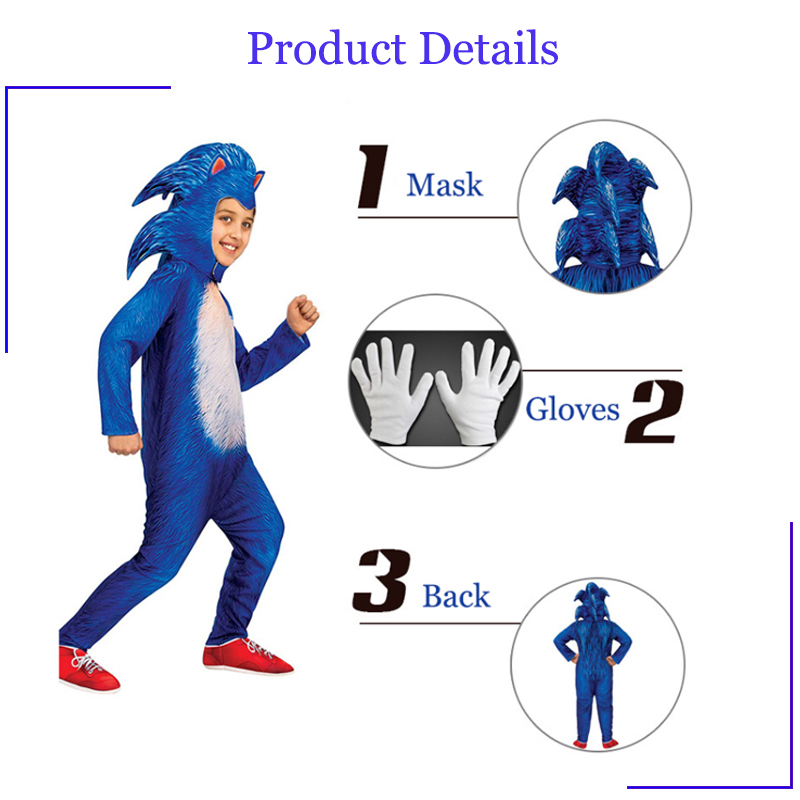 Anime Deluxe Sonic The Hedgehog Costume for Kids Game Character Cosplay Halloween Boy Costumes Anime Cosplay Disfraces Jumpsuit C0
Anime Deluxe Sonic The Hedgehog Costume for Kids Game Character Cosplay Halloween Boy Costumes Anime Cosplay Disfraces Jumpsuit C0