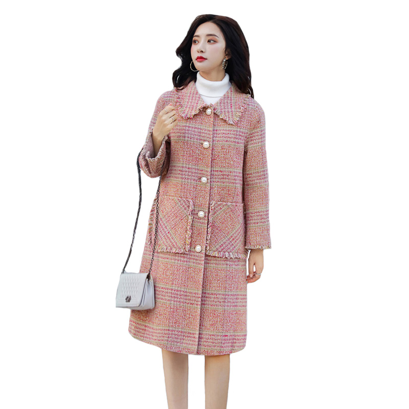 Luxury clothes Ladies Autumn Winter New Plaid woolen coat Long Single-breasted Wool Coat Lapel Pocket women coats Youth clothing, Pink
Luxury clothes Ladies Autumn Winter New Plaid woolen coat Long Single-breasted Wool Coat Lapel Pocket women coats Youth clothing, Pink