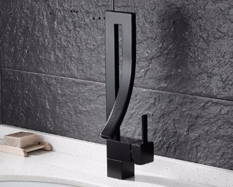Modern Stylish Kitchen Faucet Hot And Cold Water Unique Bend Deck Moute Mixer Bathroom Faucet Torneiras Para Pia De Banheiro