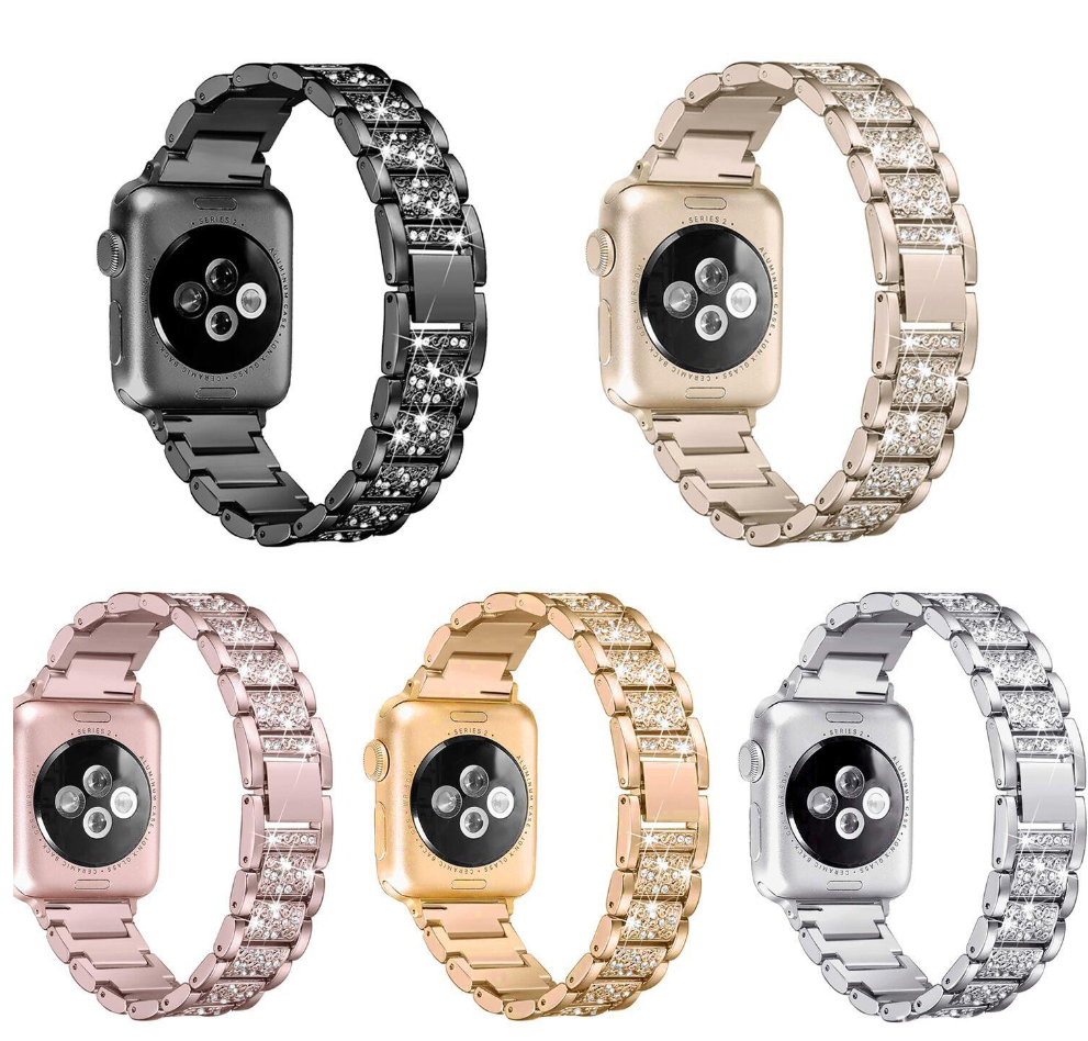 Woman Fashion Diamond Bracelet Watch Bands for Apple Watch 1 2 3 4 5 Stainless Steel Strap for Iwatch 38mm 40mm 42mm 44mm Band Connector
Woman Fashion Diamond Bracelet Watch Bands for Apple Watch 1 2 3 4 5 Stainless Steel Strap for Iwatch 38mm 40mm 42mm 44mm Band Connector