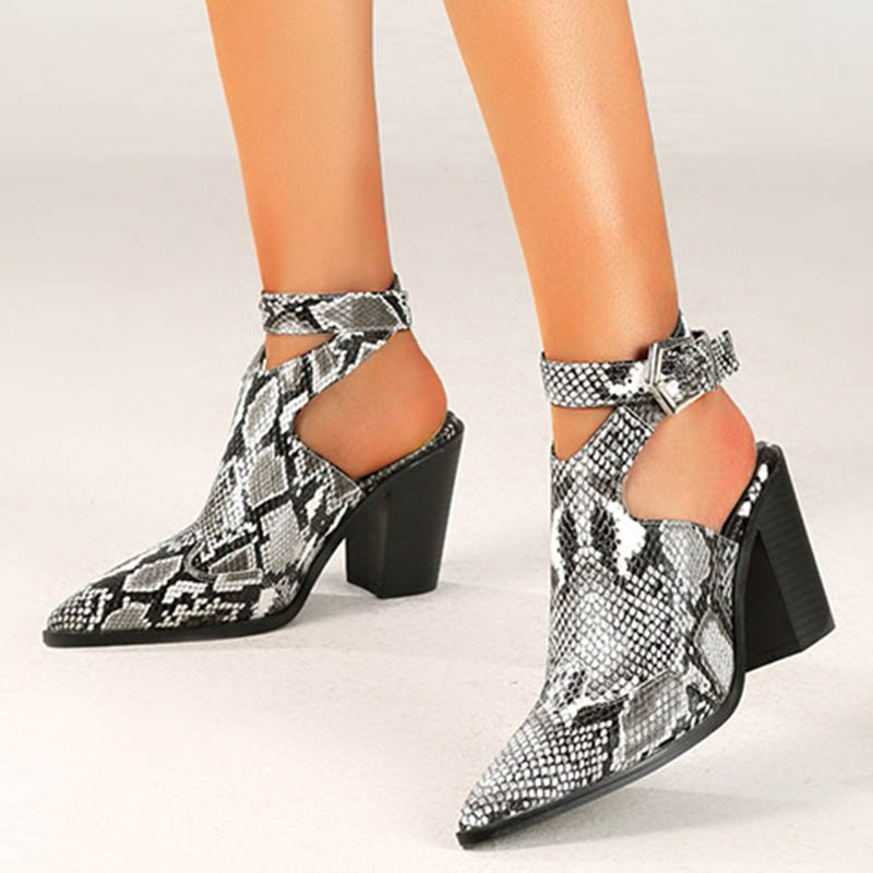 2020 European Snake pattern woman pumps serpentine sandals pointed toe slingback footwear chunky high heels shoes women size 42, Black
2020 European Snake pattern woman pumps serpentine sandals pointed toe slingback footwear chunky high heels shoes women size 42, Black