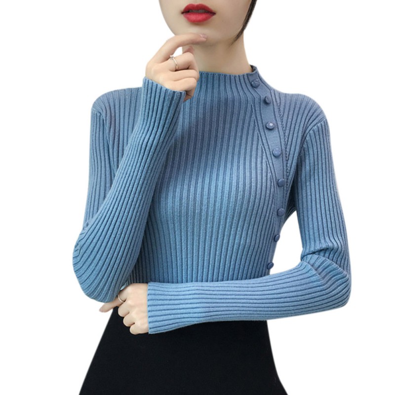 Blackday Hot Autumn Winter Fashion Button Casual Solid Knitwear Tops Women Knitted Sweater Ladies Turtleneck Sweaters and Pullovers New, Black
Blackday Hot Autumn Winter Fashion Button Casual Solid Knitwear Tops Women Knitted Sweater Ladies Turtleneck Sweaters and Pullovers New, Black