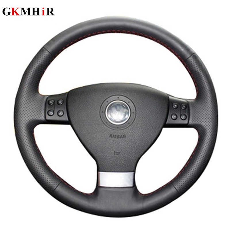 Leather Hand-Stitched Black Car Steering Wheel Cover for Volkswagen Passat B6 Golf 5 Mk5 VW Jetta 5 Mk5 Tiguan 2007-2011
Leather Hand-Stitched Black Car Steering Wheel Cover for Volkswagen Passat B6 Golf 5 Mk5 VW Jetta 5 Mk5 Tiguan 2007-2011