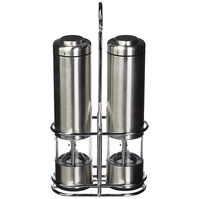 Electric Salt and Pepper Grinder Set - Battery Operated, Stainless Steel, Refillable and Adjustable Ceramic Coarseness Core Shak
Electric Salt and Pepper Grinder Set - Battery Operated, Stainless Steel, Refillable and Adjustable Ceramic Coarseness Core Shak