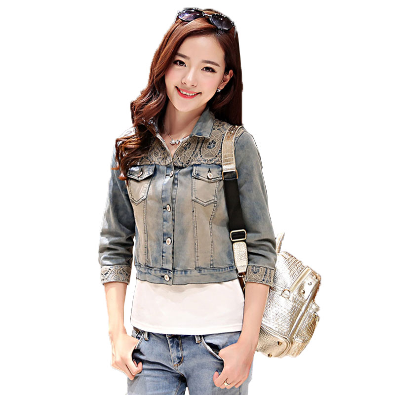 Denim Jackets Women Coat Autumn Denim Jackets lapel Feminine Clothing Jeans Single Breasted Coats Female 3/4 sleeve, Photo color
Denim Jackets Women Coat Autumn Denim Jackets lapel Feminine Clothing Jeans Single Breasted Coats Female 3/4 sleeve, Photo color