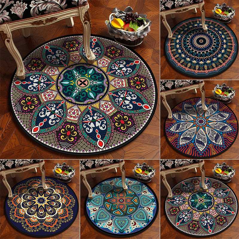 European vintage ethnic round carpet For Living Room Bedroom Anti-slip Floor Mats Bedroom Water Absorption Carpet MJ707
European vintage ethnic round carpet For Living Room Bedroom Anti-slip Floor Mats Bedroom Water Absorption Carpet MJ707