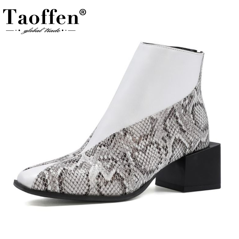 Taoffen Size 34-43 Women Ankle Boots Sexy Serpentine Thick Heel Winter Shoes Woman Fashion Zipper Short Boot Lady Footwear, Black
Taoffen Size 34-43 Women Ankle Boots Sexy Serpentine Thick Heel Winter Shoes Woman Fashion Zipper Short Boot Lady Footwear, Black