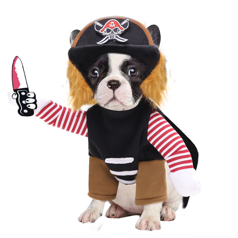 Pet Dog Clothes Medium And Large Dogs Pirate Transformation Dog Costume Pet Cats French Fighting Halloween Costume Supplies, Pirate suit
Pet Dog Clothes Medium And Large Dogs Pirate Transformation Dog Costume Pet Cats French Fighting Halloween Costume Supplies, Pirate suit