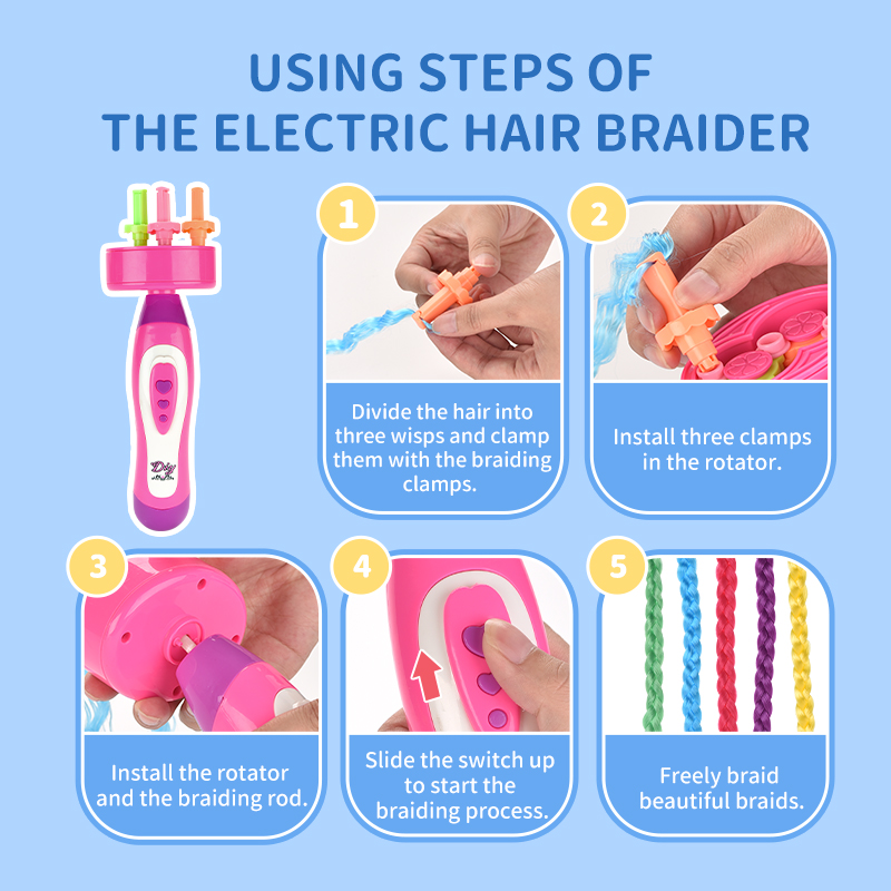 Electric Automatic Hair Braider Stylish Braiding Hairstyle Tool Twist Braider Machine Hair braid Weave Play house toy Beauty toys gift uis
Electric Automatic Hair Braider Stylish Braiding Hairstyle Tool Twist Braider Machine Hair braid Weave Play house toy Beauty toys gift uis