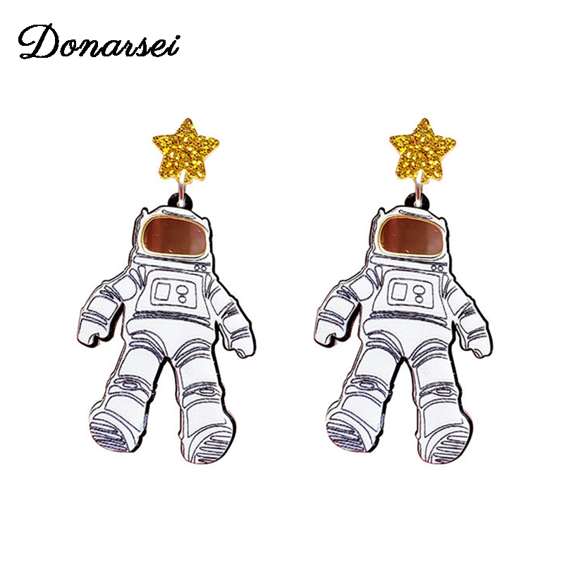 Donarsei 2020 New Funny Space Astronaut Acrylic Earrings For Women Cute Acetate Sequins Star Spaceman Drop Dangle Earrings Gift 
Donarsei 2020 New Funny Space Astronaut Acrylic Earrings For Women Cute Acetate Sequins Star Spaceman Drop Dangle Earrings Gift