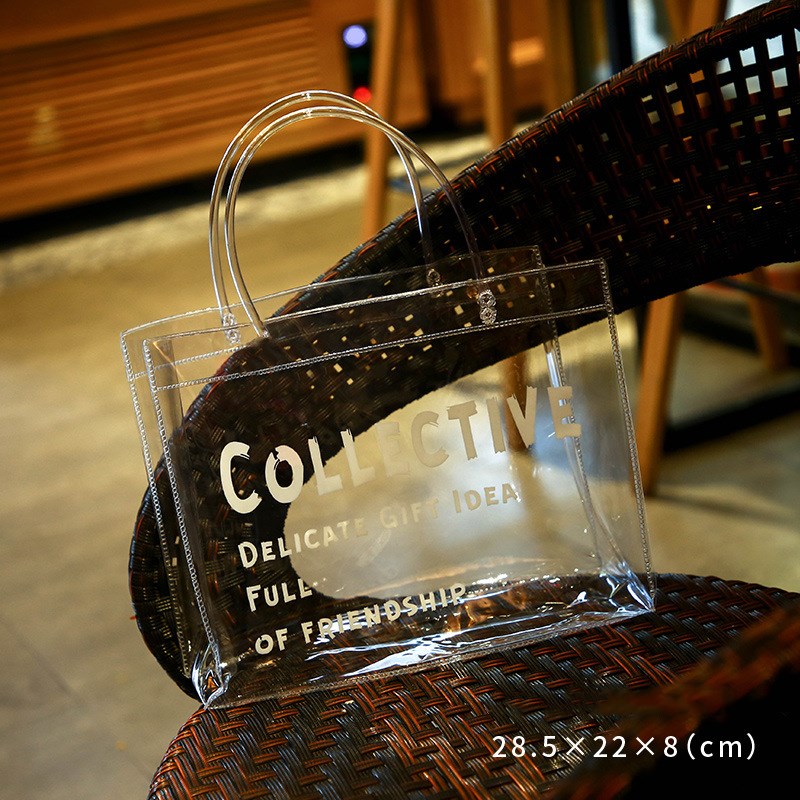 PVC Plastic Clear Bag organizer Transparent Tote Gift Bag Shopping Jelly Christmas Thanksgiving gift packaging containers
PVC Plastic Clear Bag organizer Transparent Tote Gift Bag Shopping Jelly Christmas Thanksgiving gift packaging containers