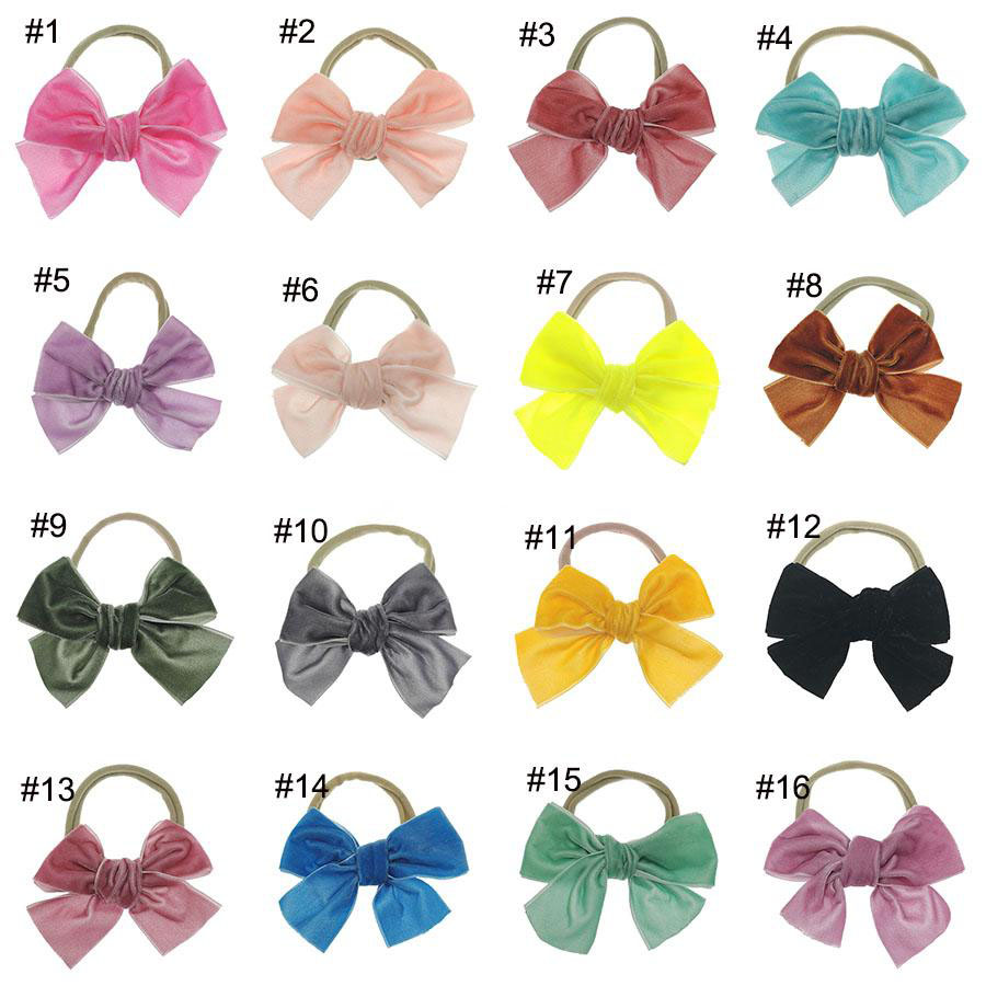 16 Colors Baby Girls Bow Headband Turban Solid Elasticity Hair Accessories Fashion Kids Hair Bow Boutique Bowknot Velvet Hairband, Multi-color
16 Colors Baby Girls Bow Headband Turban Solid Elasticity Hair Accessories Fashion Kids Hair Bow Boutique Bowknot Velvet Hairband, Multi-color