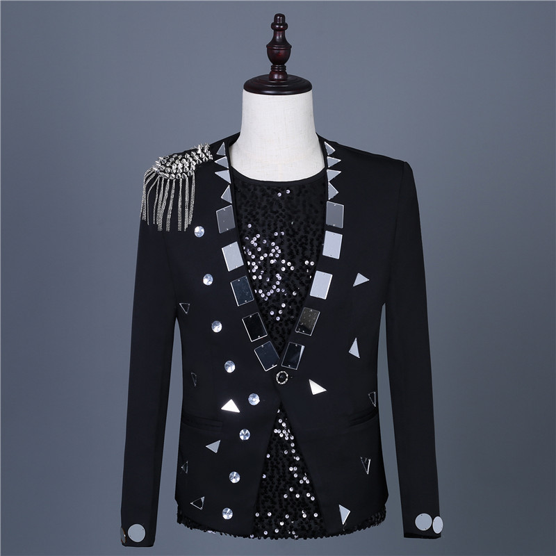 Men's lens plaid suit 2020 new personality punk suit coat mens stage jackets suits blazers slim fit blazer masculino, Black
Men's lens plaid suit 2020 new personality punk suit coat mens stage jackets suits blazers slim fit blazer masculino, Black