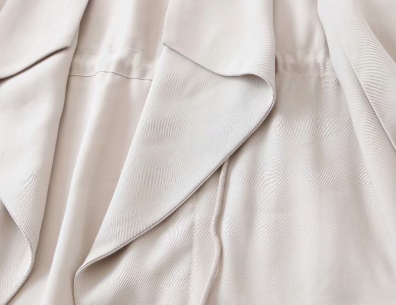 Army Green Trench Coat Women Cardigan Coat 2019 Autumn Asymmetrical Windbreaker Slim Waist Streetwear casacos femininos T200810