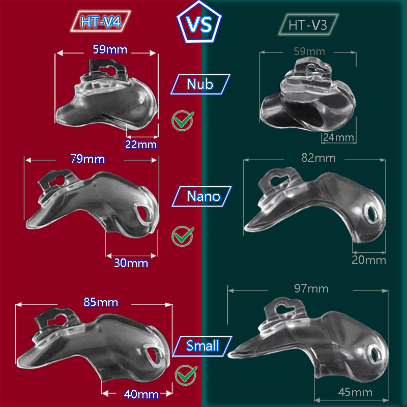 Latest Design HT V4 Natural Resin Male Cock Cage With 4 Penis Ring Bondage Lock Chastity Device Adult BDSM Sex Toy A7773 3 Color