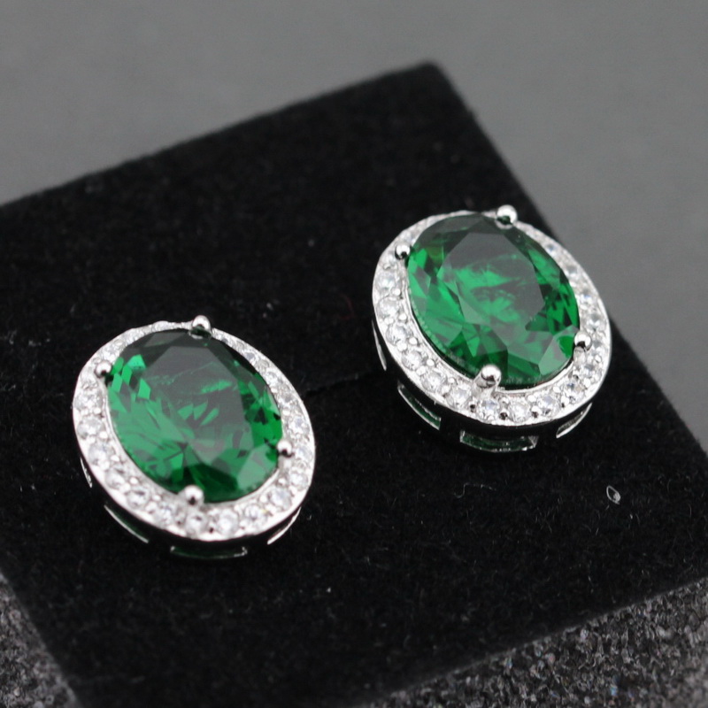 Top Quality Ethnic Green Zircon Silver Plated Women Jewelry Stud Earrings Free Gift Box ED29
Top Quality Ethnic Green Zircon Silver Plated Women Jewelry Stud Earrings Free Gift Box ED29