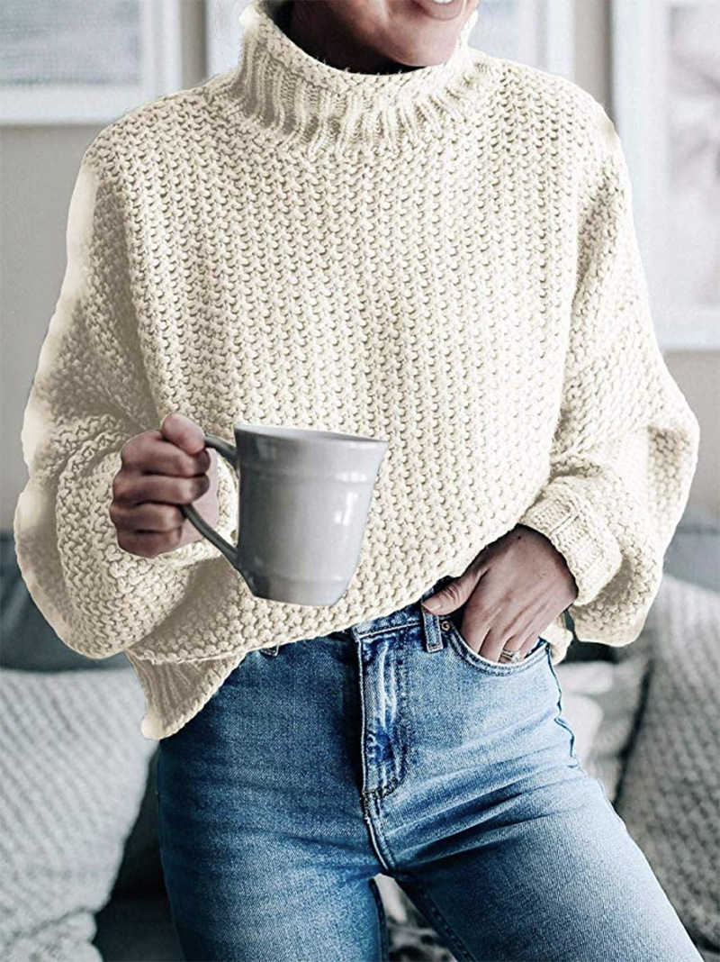 2020 autumn and winter new sweater European and American women' thick thread high neck pullover sweater women, Gray
2020 autumn and winter new sweater European and American women' thick thread high neck pullover sweater women, Gray