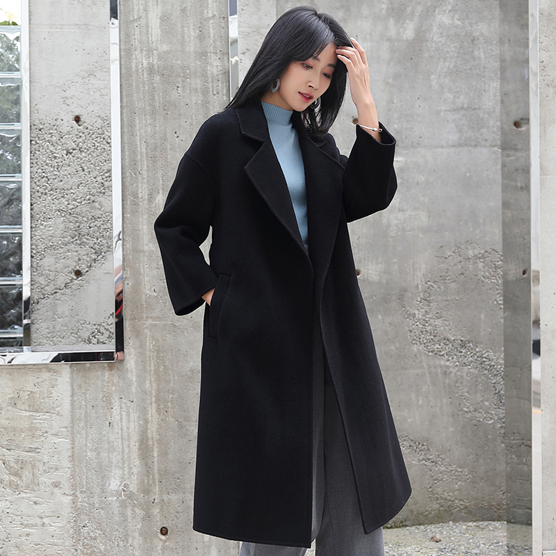 100% Wool Coat Autumn Winter Jacket Women Handmade Double-side Woolen Coat Female Korean Vintage Jackets AK6003 MY1929, Black
100% Wool Coat Autumn Winter Jacket Women Handmade Double-side Woolen Coat Female Korean Vintage Jackets AK6003 MY1929, Black