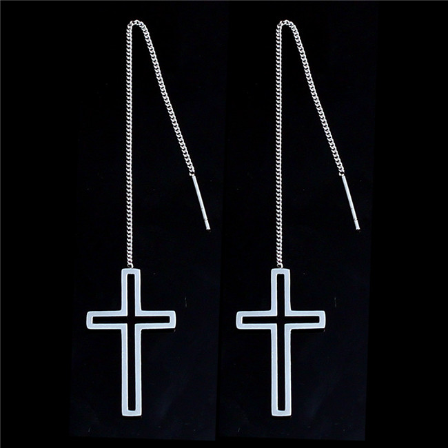 2020 stainless steel jewelry korean dangle drop long cross earrings hanging female brincos earring fashion charms women jewelry
2020 stainless steel jewelry korean dangle drop long cross earrings hanging female brincos earring fashion charms women jewelry