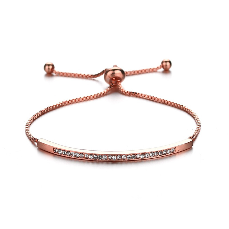 Adjustable Bracelet Bangle for Women Captivate Bar Slider Brilliant Rose Gold Color Jewelry Pulseira Feminia
Adjustable Bracelet Bangle for Women Captivate Bar Slider Brilliant Rose Gold Color Jewelry Pulseira Feminia