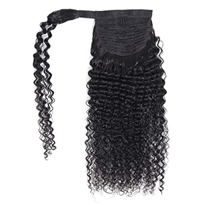 140g curly Ponytail Extension for Black Women Black Drawstring Ponytail Curly for African Women puff Afro Kinky Ponytail Extension