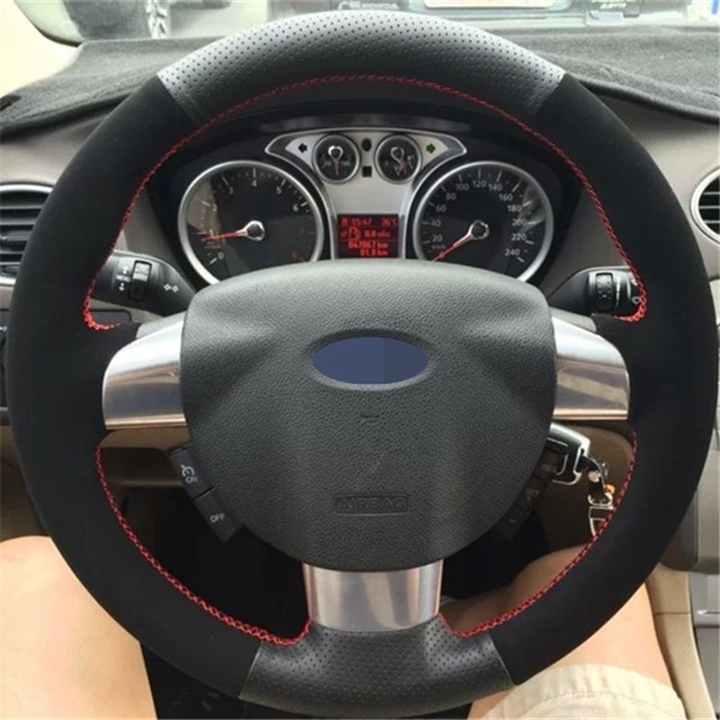 Car Steering Wheel Cover For Focus 2 2005 - 2011 (3-Spoke) DIY DIY Black Hand-Sewing Suede Steering Wheel Cover
Car Steering Wheel Cover For Focus 2 2005 - 2011 (3-Spoke) DIY DIY Black Hand-Sewing Suede Steering Wheel Cover