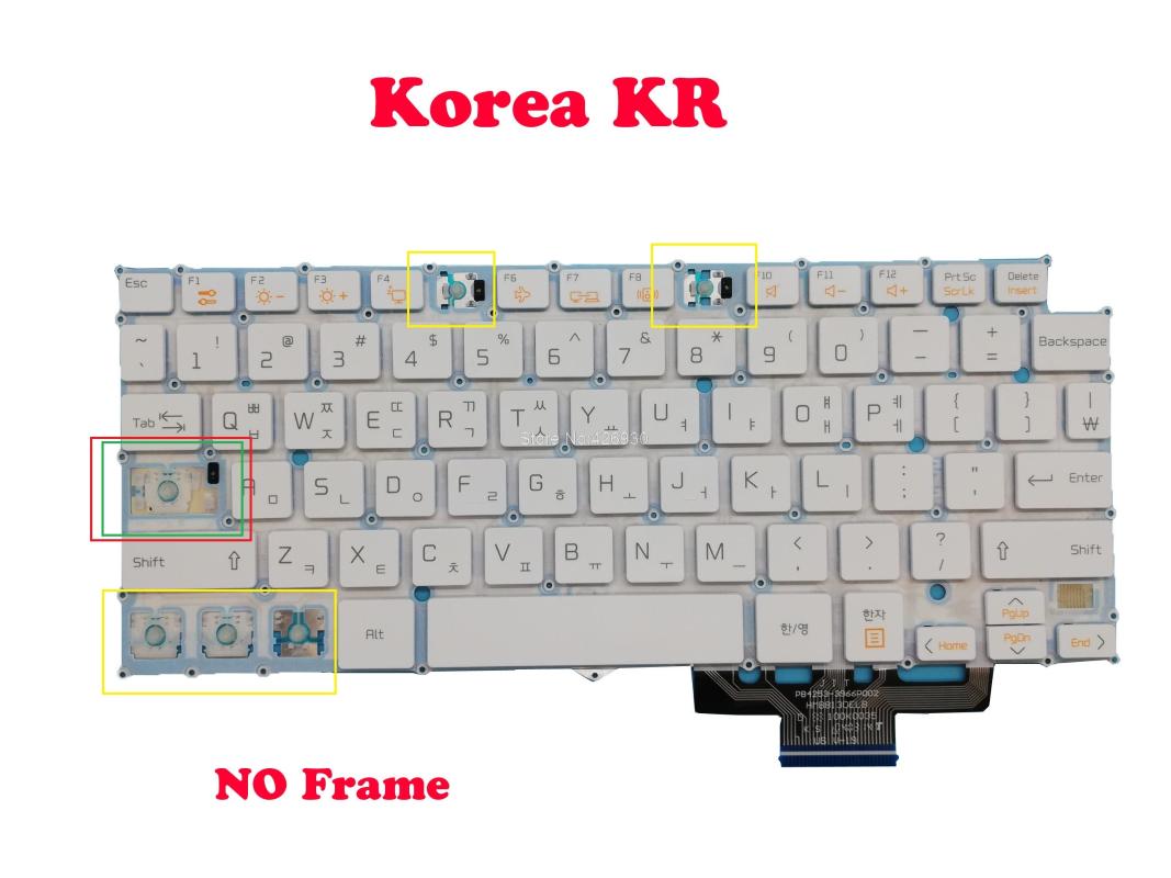 Korea KR HMB8130ELB13 AEW73489801 Keyboard For LG 13Z940 14Z950 14Z960 LG13Z93 LG14Z95 LG14Z96 White NO Frame(Less keycaps
Korea KR HMB8130ELB13 AEW73489801 Keyboard For LG 13Z940 14Z950 14Z960 LG13Z93 LG14Z95 LG14Z96 White NO Frame(Less keycaps