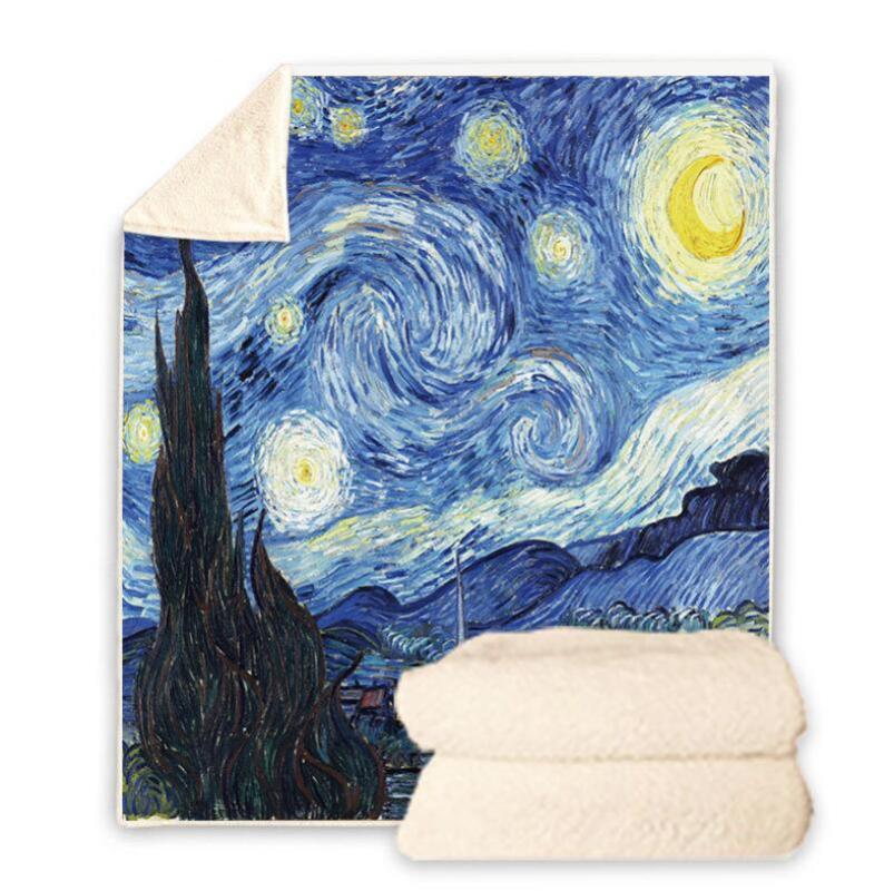 Gogh Oil Painting 3D Printed Sherpa Blanket Couch Quilt Cover Travel Bedding Velvet Plush Throw Fleece Blanket Bedspread V18
Gogh Oil Painting 3D Printed Sherpa Blanket Couch Quilt Cover Travel Bedding Velvet Plush Throw Fleece Blanket Bedspread V18