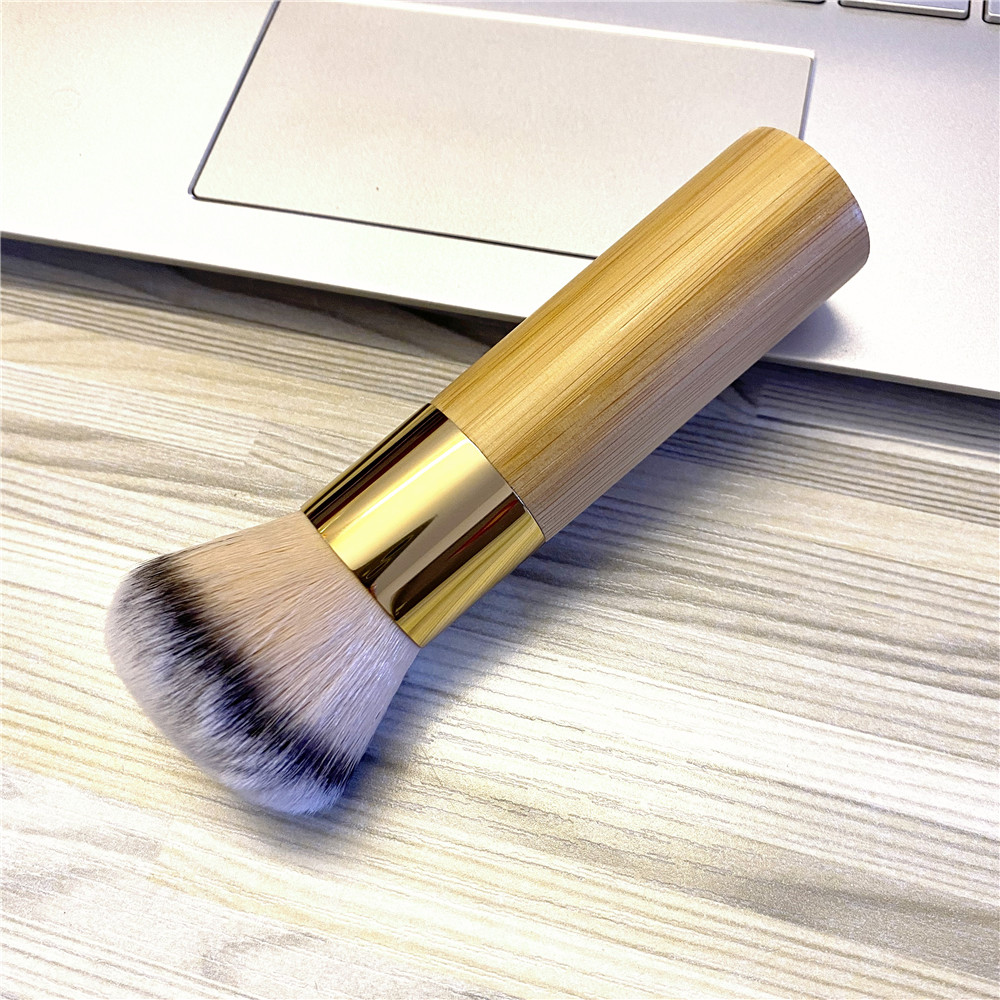 The buffer airbrush finish bamboo foundation Makeup brush Dense Soft Synthetic Hair Flawless Finishing Beauty Cosmetics Brush Tool