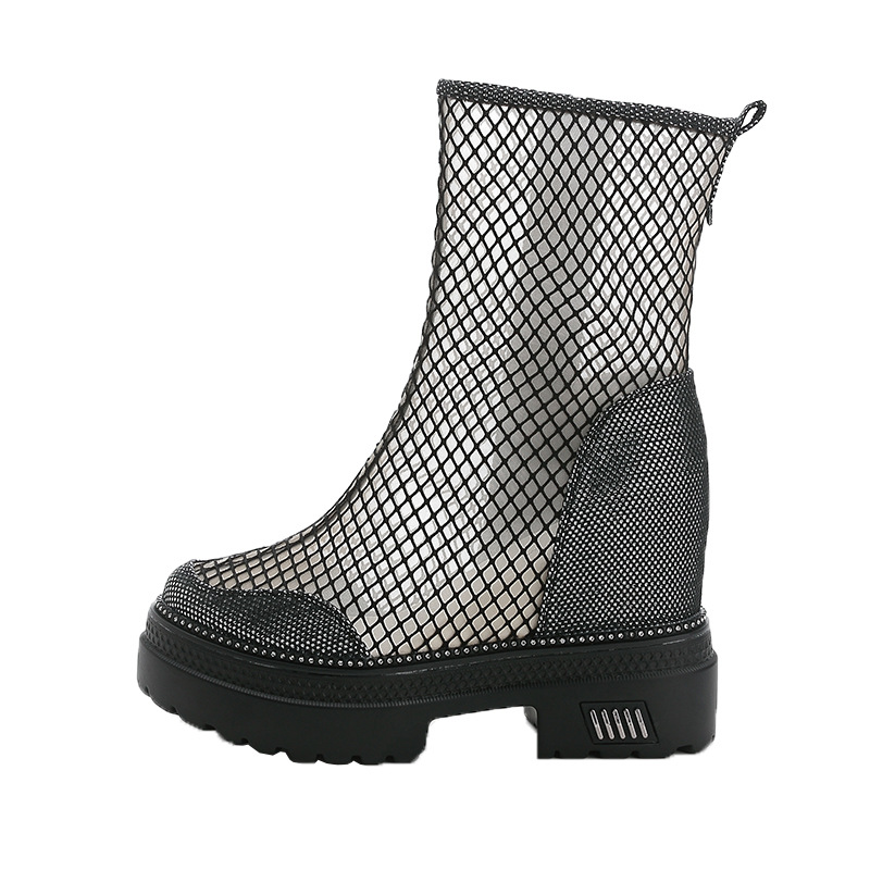 Women's Boots 2020 New Style Spring Closed-toe Sandal Boots Thick Bottomed Elevator Slimming Net Genuine Leather, Silver
Women's Boots 2020 New Style Spring Closed-toe Sandal Boots Thick Bottomed Elevator Slimming Net Genuine Leather, Silver