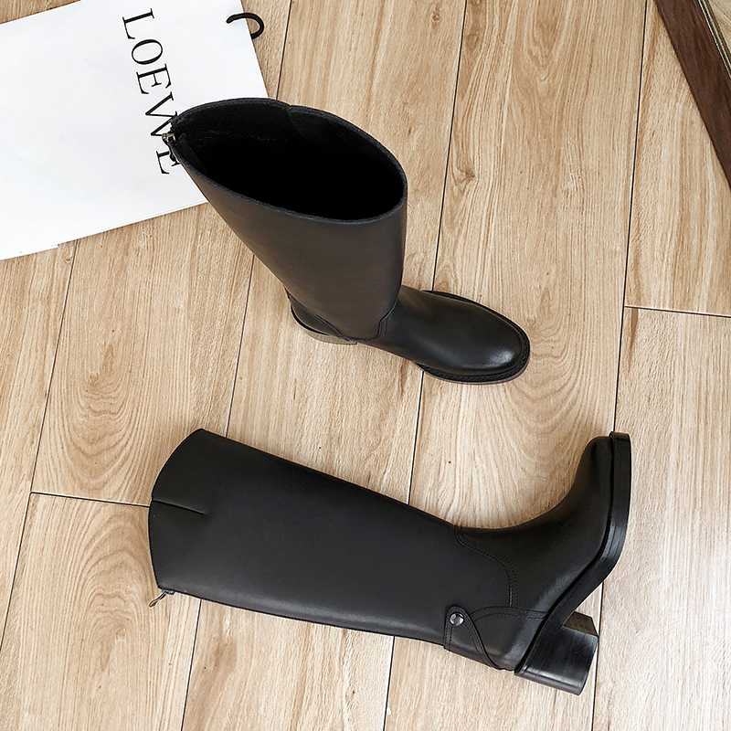 2020New Autumn Winter High Quality Genuine Leather Chunky Heel Casual Non-Slip Zip Riding Round Toe Boots, Black
2020New Autumn Winter High Quality Genuine Leather Chunky Heel Casual Non-Slip Zip Riding Round Toe Boots, Black