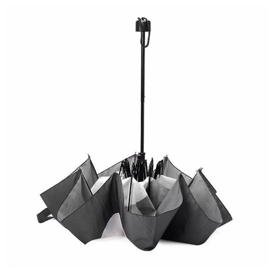 Master Creative Design Middle Finger Umbrella Rain Windproof Up Yours Umbrella Creative Folding Parasol Fashion Impact Black Umbrella Rain Gear