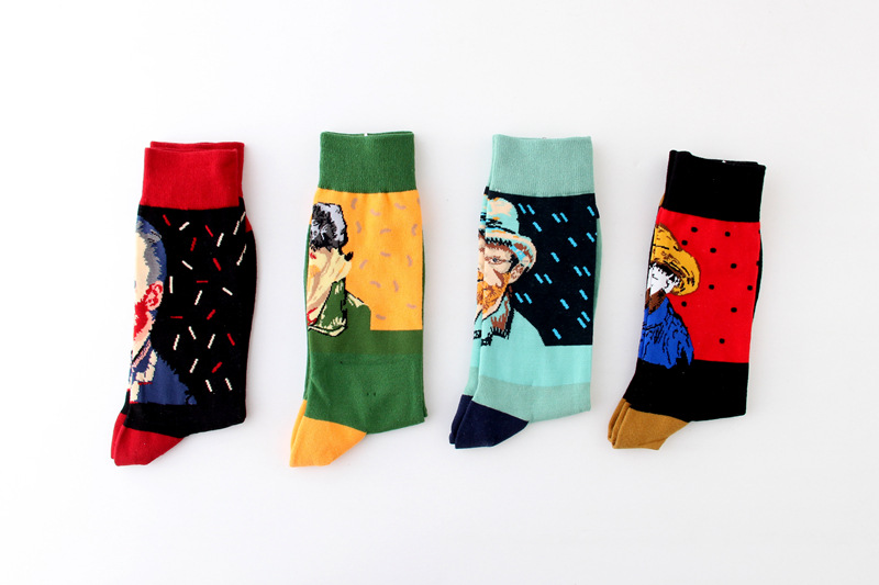 Fashion celebrity print socks super cool art work oil painting socks for men long style winter warm crew hot sale, Beige
Fashion celebrity print socks super cool art work oil painting socks for men long style winter warm crew hot sale, Beige