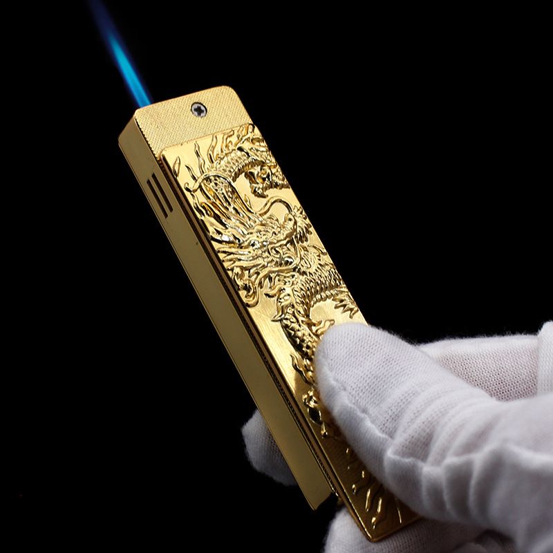 Jet Lighter Windproof Embossed Dragon Lighter Refillable Butane Gas Lighter Blue Flame Cigarette accessories
Jet Lighter Windproof Embossed Dragon Lighter Refillable Butane Gas Lighter Blue Flame Cigarette accessories