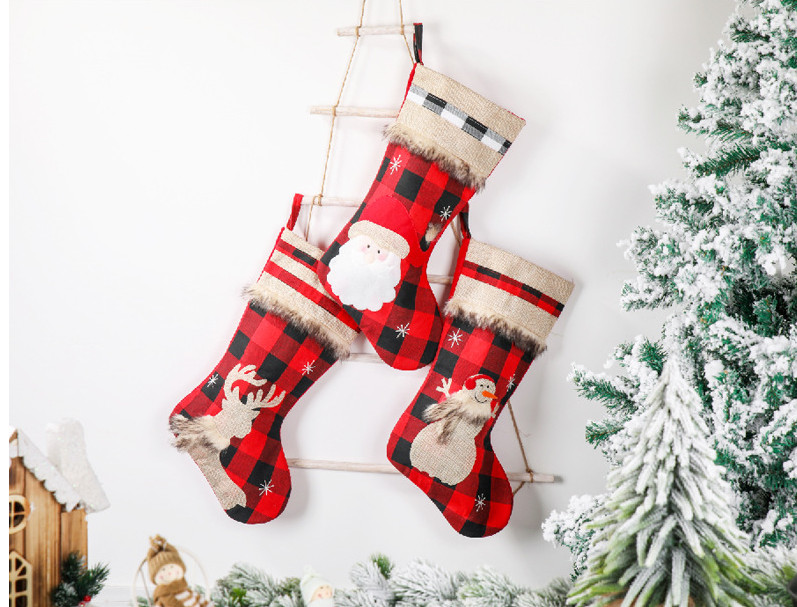 Newest Christmas Decorations Gift Holders Old Man Elk Snowman Burlap Red Black Plaid Christmas Socks Stocking Gift Bag
Newest Christmas Decorations Gift Holders Old Man Elk Snowman Burlap Red Black Plaid Christmas Socks Stocking Gift Bag