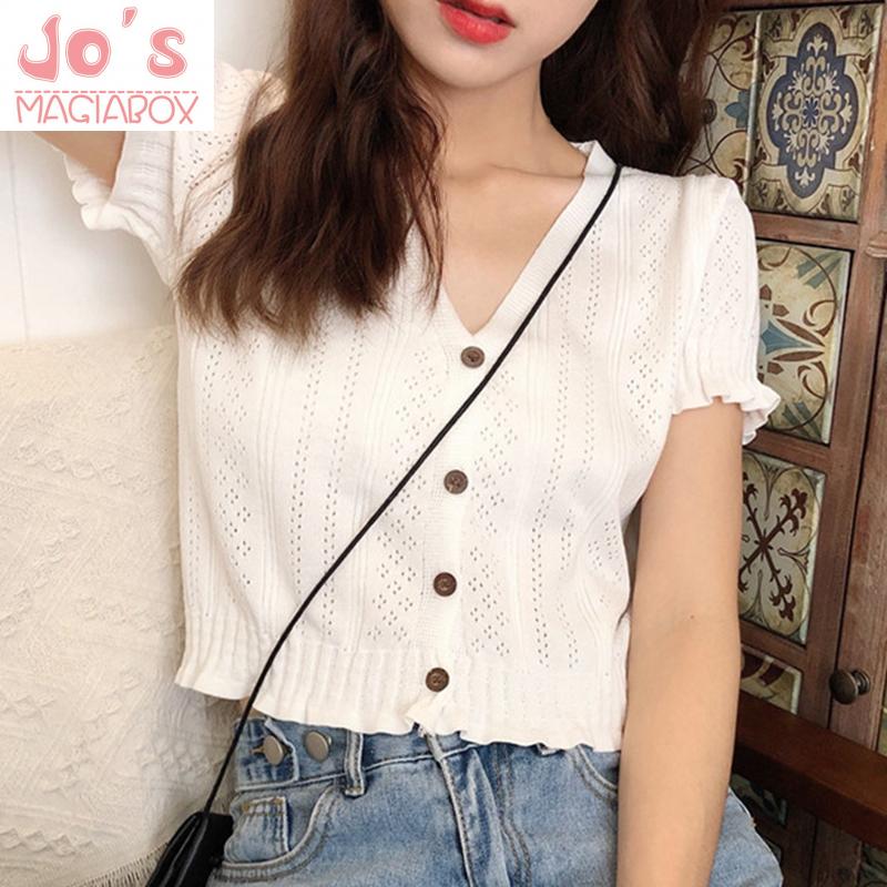 Casual Vintage V-Neck Women Solid Tops And Blouses Ladies Sweet Kawaii Ruffles Short Sleeve Kimono Knitted Shirts Blusas Mujer, Black solid blouses
Casual Vintage V-Neck Women Solid Tops And Blouses Ladies Sweet Kawaii Ruffles Short Sleeve Kimono Knitted Shirts Blusas Mujer, Black solid blouses