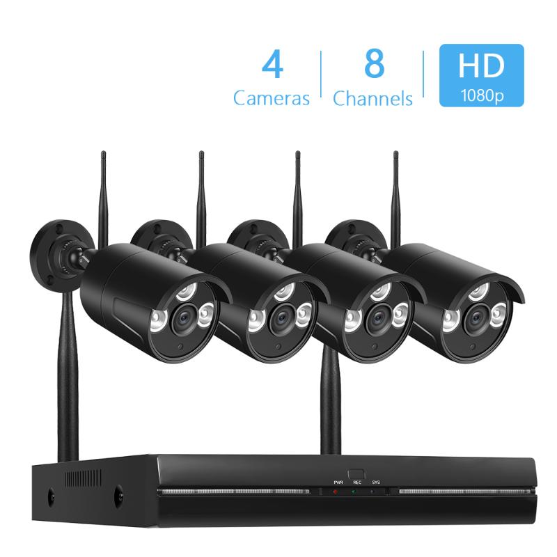 WiFi NVR KITS 8CH NVR 4pcs 1080P Weatherproof IP Cameras Day and Night Auto Switch Support Up to 4TB Hard Drive
WiFi NVR KITS 8CH NVR 4pcs 1080P Weatherproof IP Cameras Day and Night Auto Switch Support Up to 4TB Hard Drive
