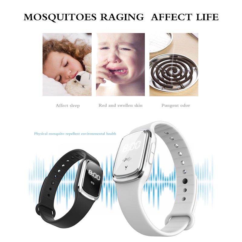 Smart Bracelet Ultrasonic Mosquito Repellent Bracelet Waterproof Insect Pest Insect Repellent With Time Display
Smart Bracelet Ultrasonic Mosquito Repellent Bracelet Waterproof Insect Pest Insect Repellent With Time Display