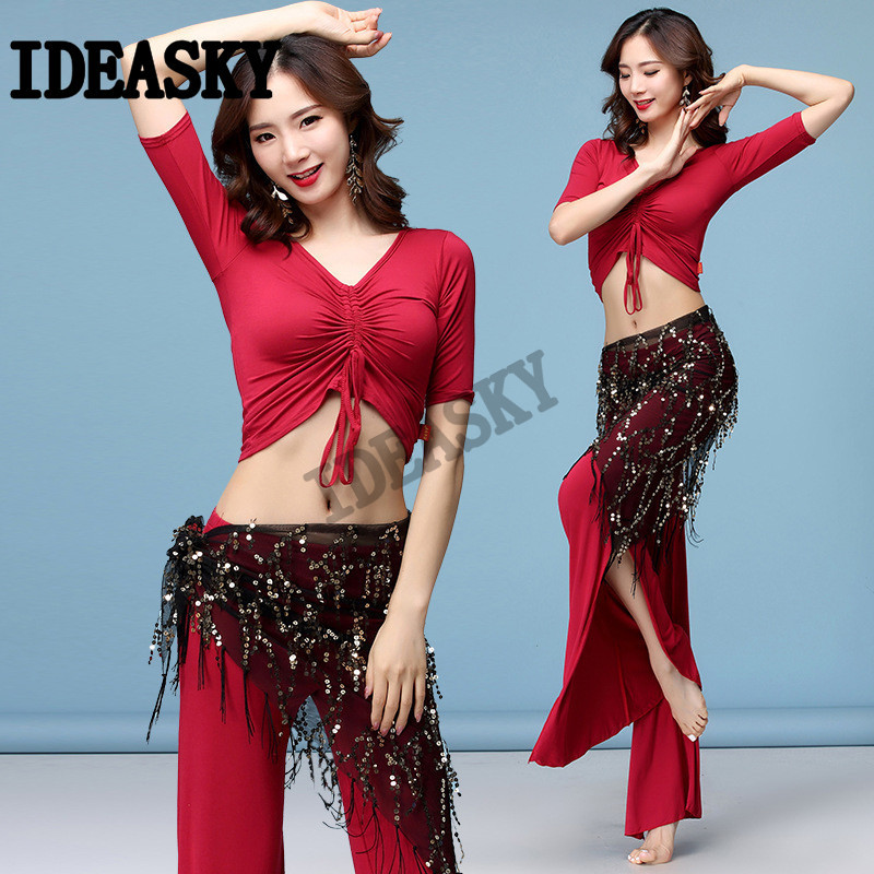 sexy belly dance costume set women competition bellydance oriental professional top and pants set hip scarf practice dancewear, Hotpink top pants
sexy belly dance costume set women competition bellydance oriental professional top and pants set hip scarf practice dancewear, Hotpink top pants