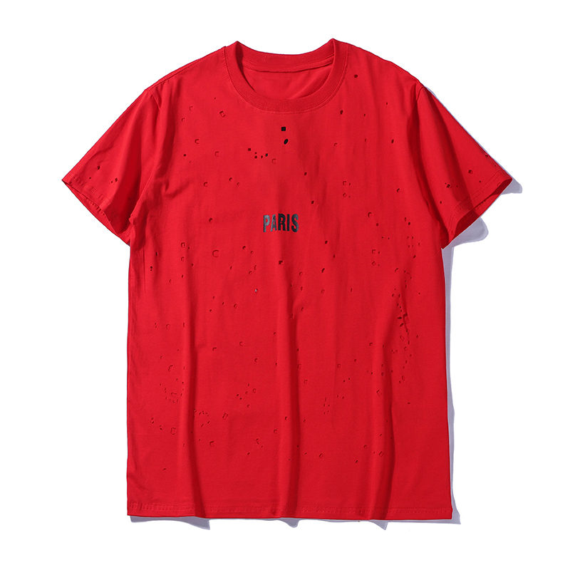 Fashion Mens T Shirt 2020 Famous Street High Quality Letter Hole Short Sleeve Shirts 20ss Men Women Couples Style Hip Hop Casual Tee, White;black
Fashion Mens T Shirt 2020 Famous Street High Quality Letter Hole Short Sleeve Shirts 20ss Men Women Couples Style Hip Hop Casual Tee, White;black
