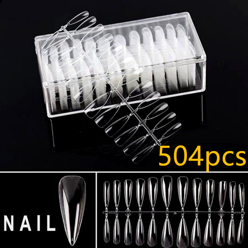 504pcs/box Natural Clear Artificial Fasle Nail Tip Nail Art Acrylic Fake False Art Tips Manicure Tool Set For Women 15#914
504pcs/box Natural Clear Artificial Fasle Nail Tip Nail Art Acrylic Fake False Art Tips Manicure Tool Set For Women 15#914